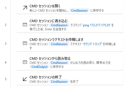 CMDセッション事例フロー