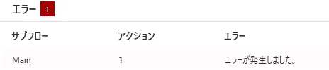 フローを停止アクションでエラー出力