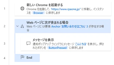 Webページが次に含まれる場合